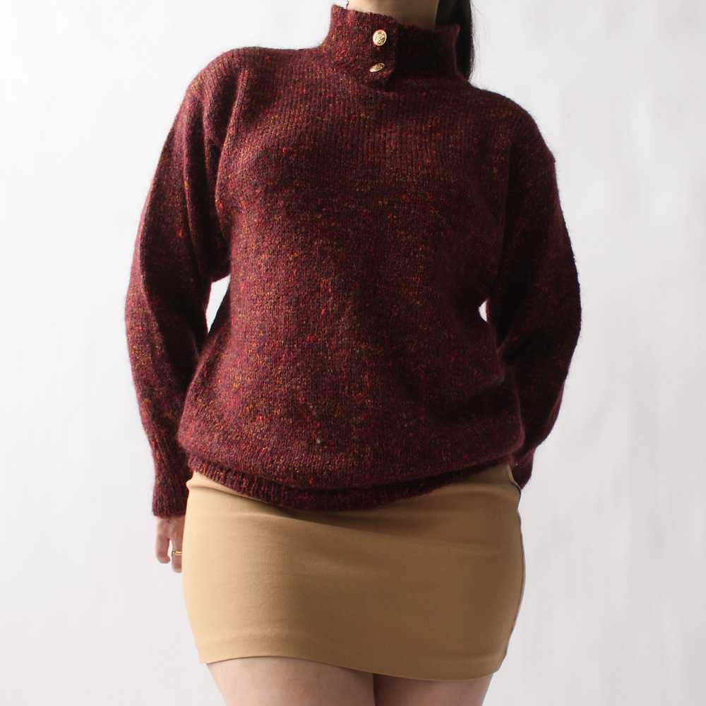 Vintage Speckled Mohair Blend Sweater - image 5