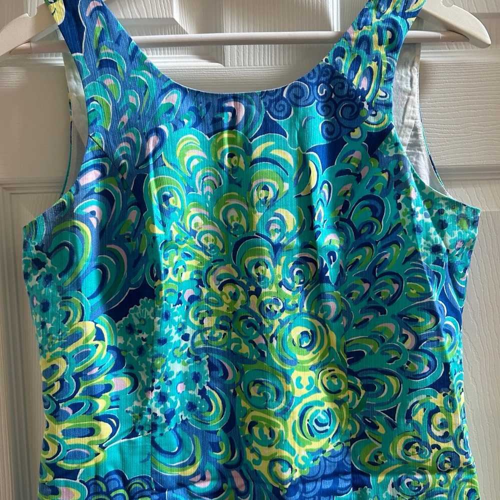 Lilly Pulitzer Lagoon Cathy Shift Dress Size 4 - image 3