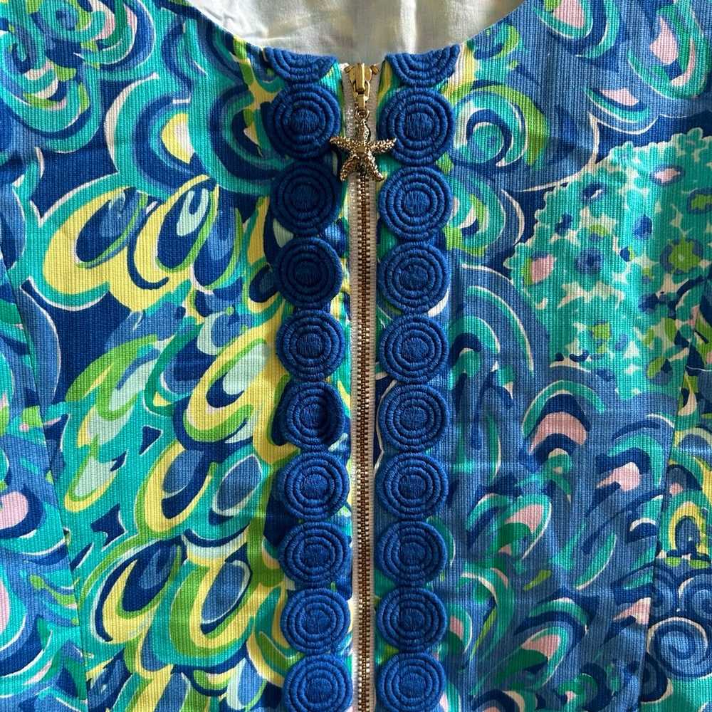 Lilly Pulitzer Lagoon Cathy Shift Dress Size 4 - image 6