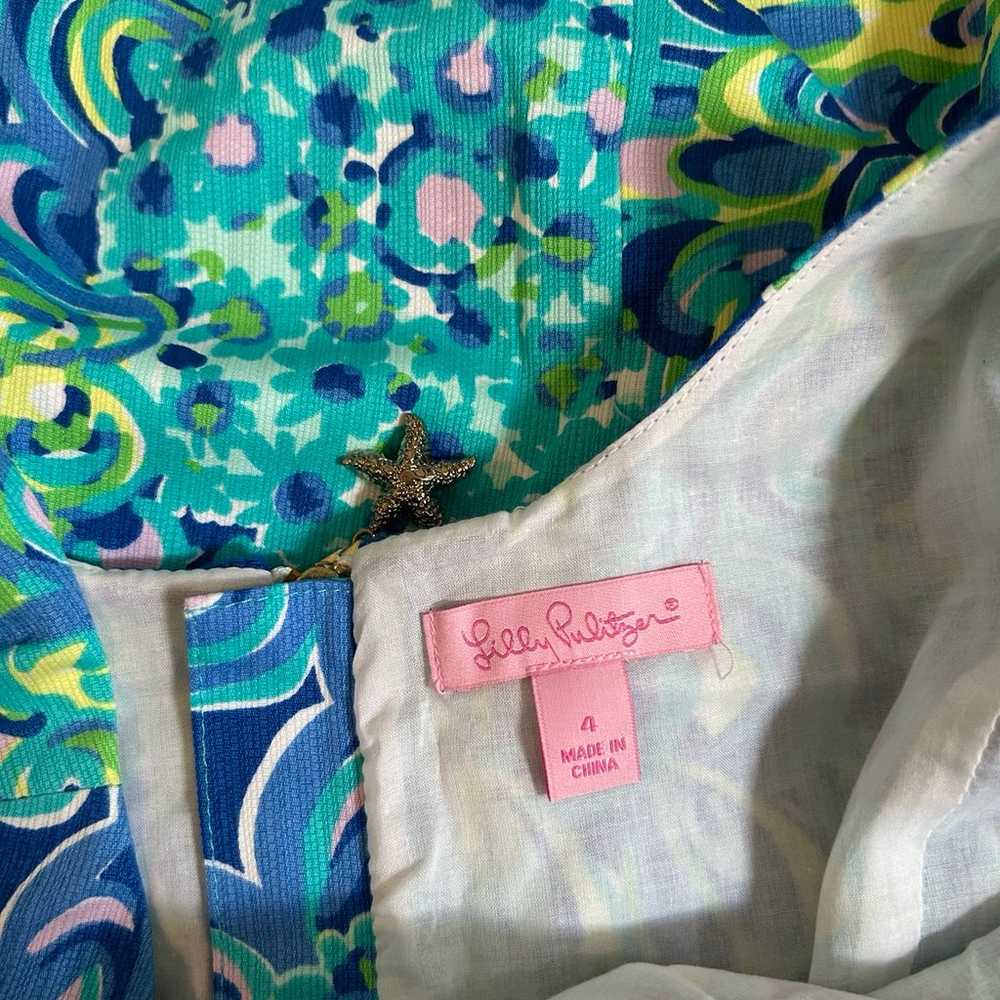 Lilly Pulitzer Lagoon Cathy Shift Dress Size 4 - image 7