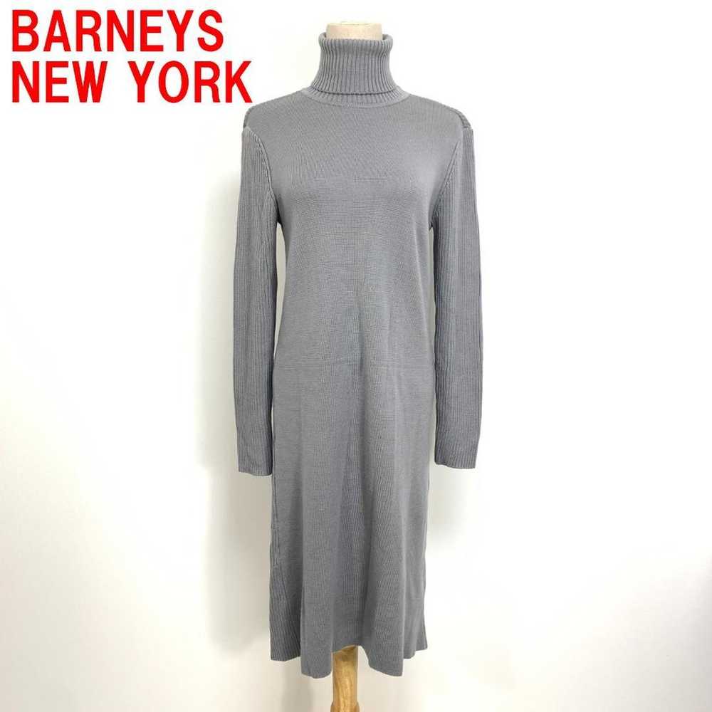 A4523 Barneys New York Knit Dress Wool Gray 36 - image 1