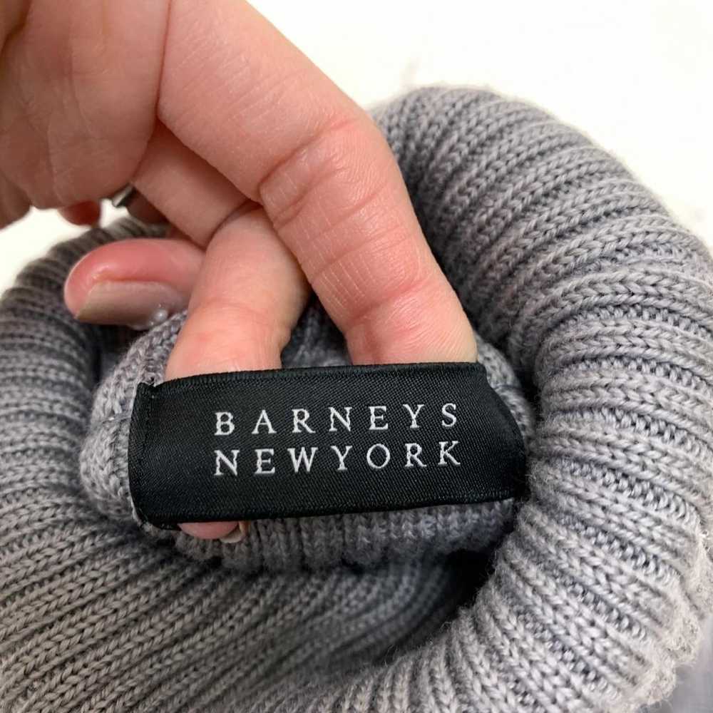 A4523 Barneys New York Knit Dress Wool Gray 36 - image 5