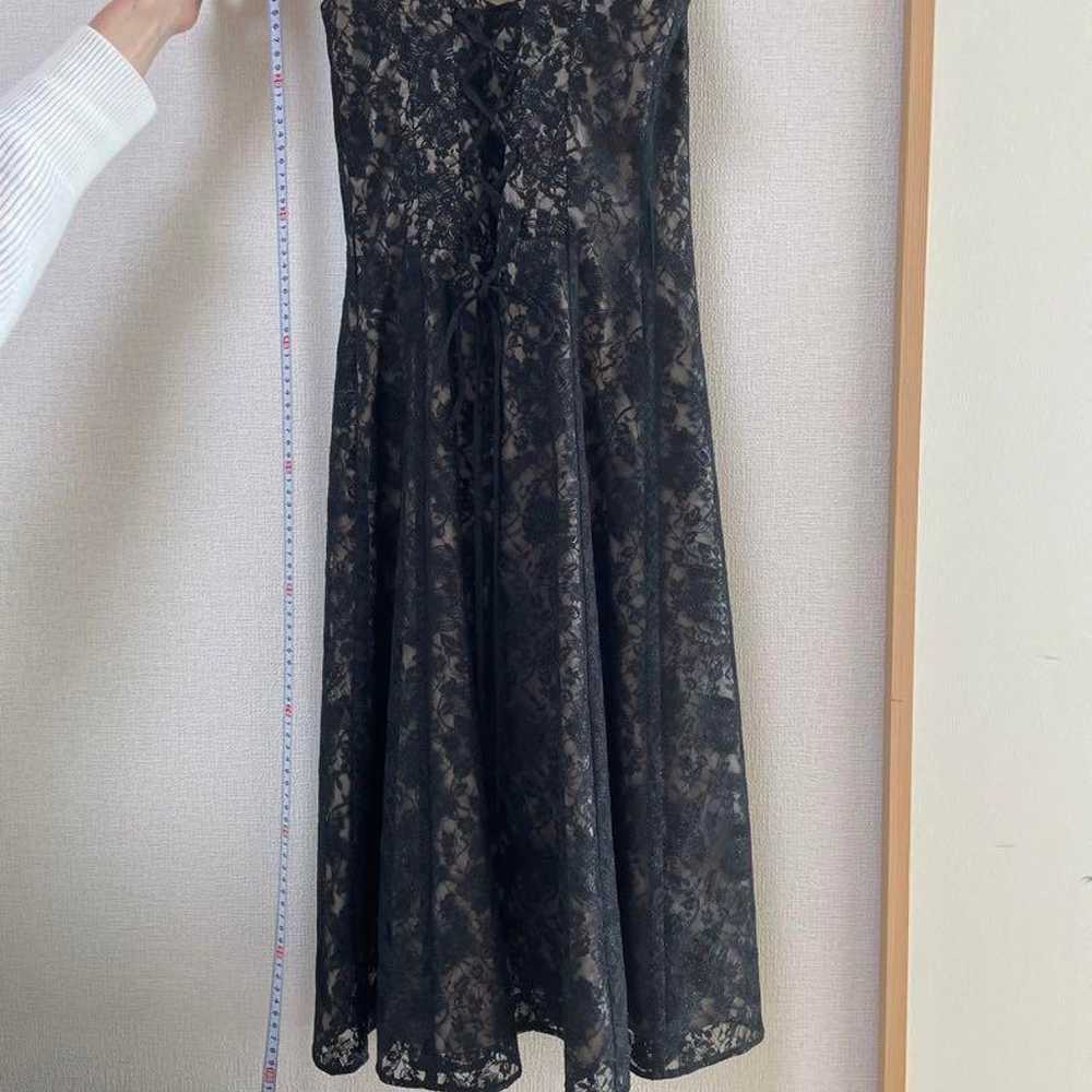 Black Lace Midi Party Dress - image 3