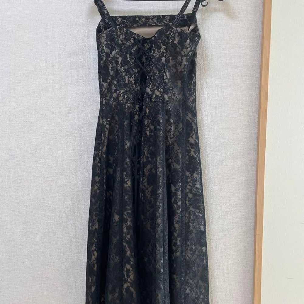 Black Lace Midi Party Dress - image 4