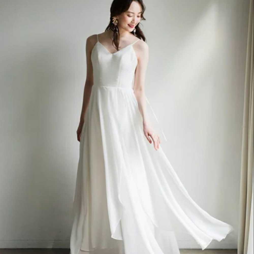 Wedding Dress Sleeveless White Size M - image 2