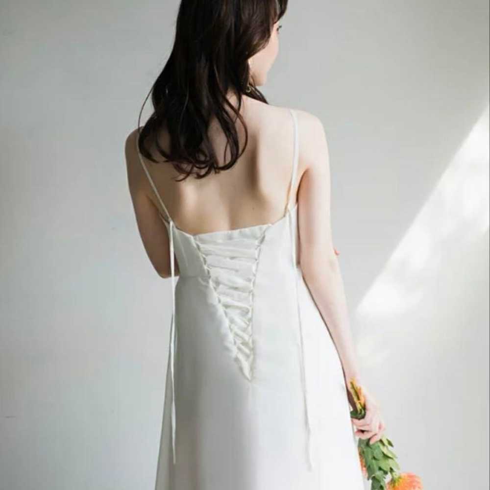 Wedding Dress Sleeveless White Size M - image 3