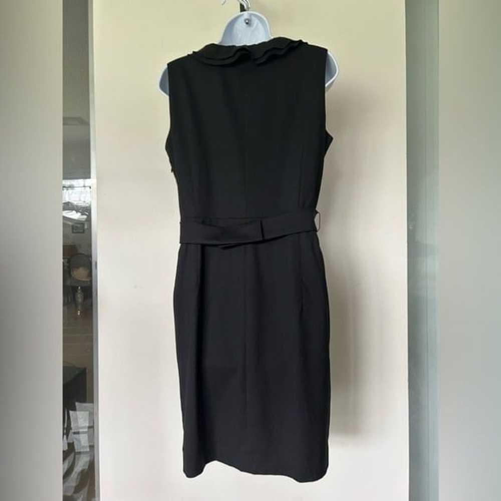 Escada black sleeveless sheath dress stretch wool… - image 2