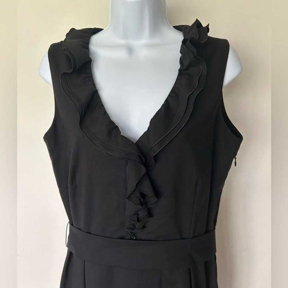 Escada black sleeveless sheath dress stretch wool… - image 3