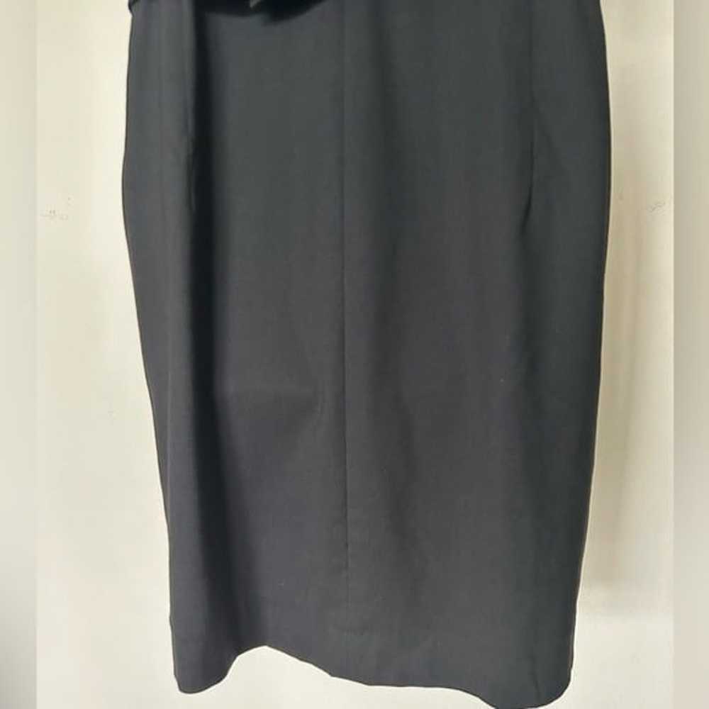 Escada black sleeveless sheath dress stretch wool… - image 6