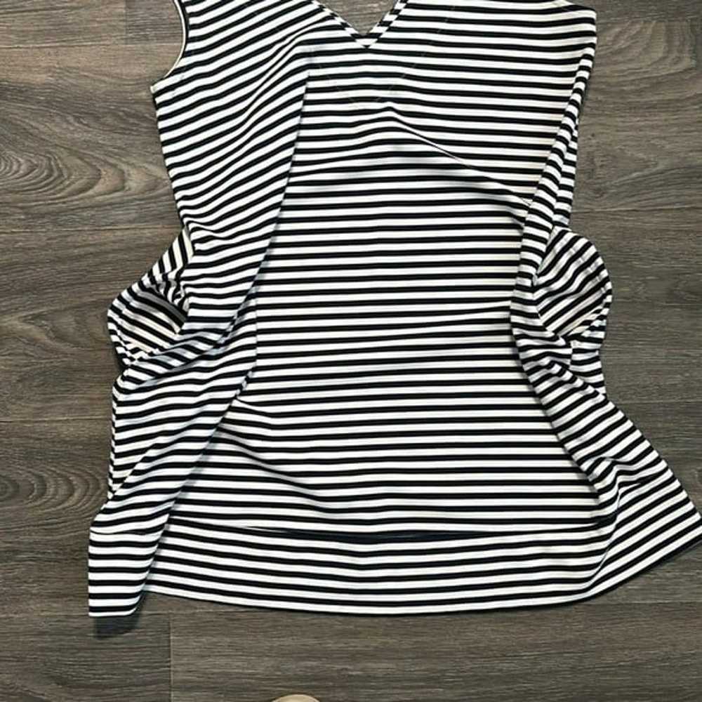 Hatch The Bedford Stripe V-Neck Mini Dress Matern… - image 3