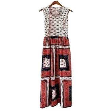 Vintage 70’s Bandana Print Maxi Dress