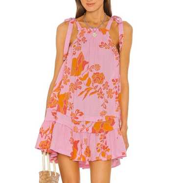 Women Free People Fleur Printed Tunic Dress Petal… - image 1