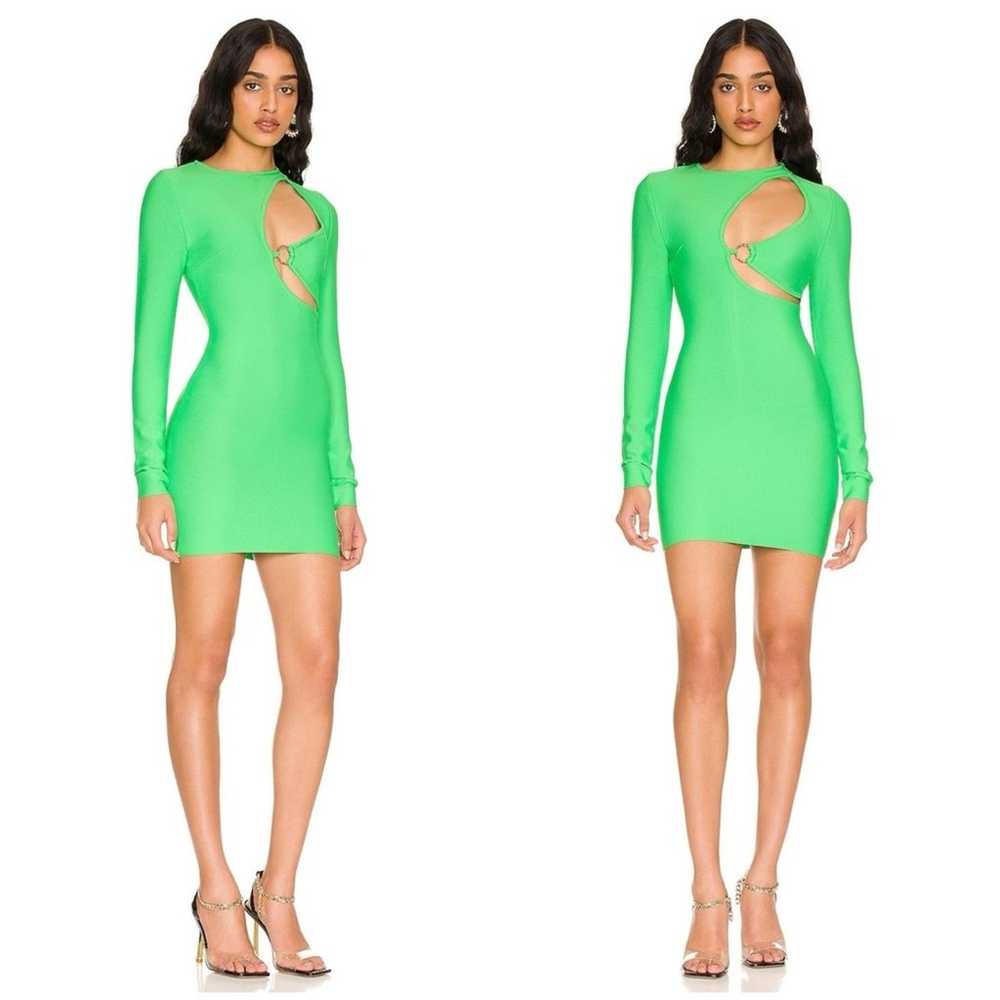 SUPERDOWN Sasha Bandage Mini Dress In Bright Green - image 1