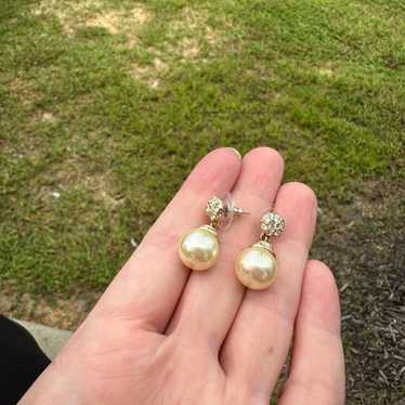 Vintage Roman Faux Pearl Earrings - image 1