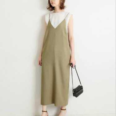 Iena Linen-Like Camisole One-Piece Dress in Khaki… - image 1