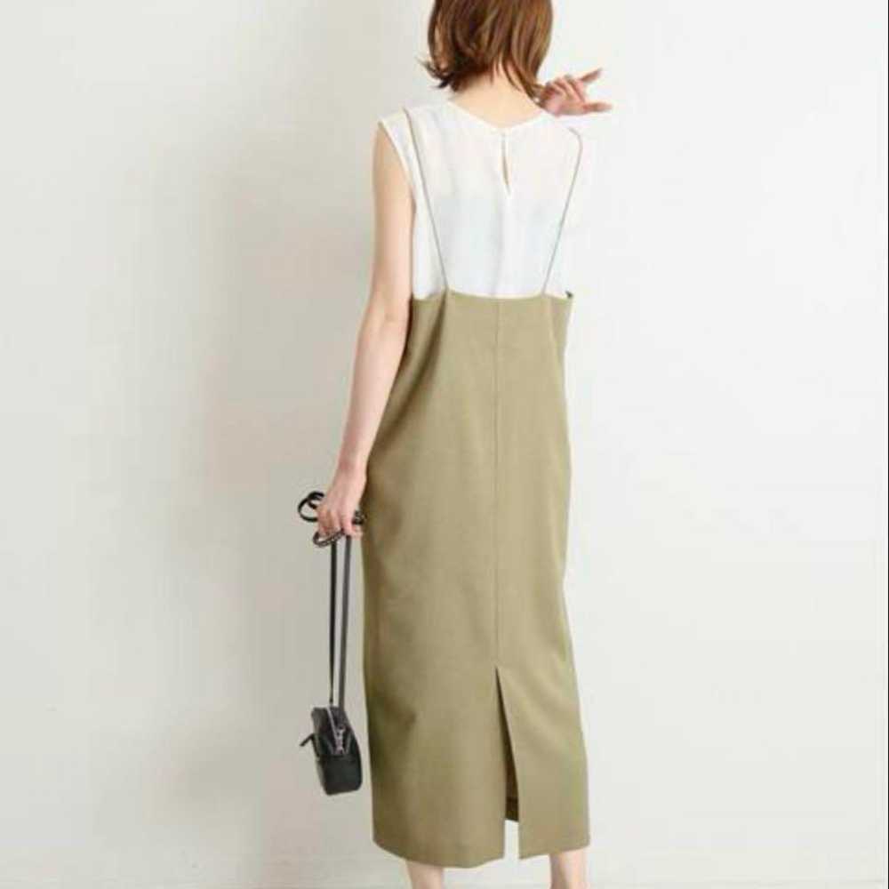 Iena Linen-Like Camisole One-Piece Dress in Khaki… - image 2