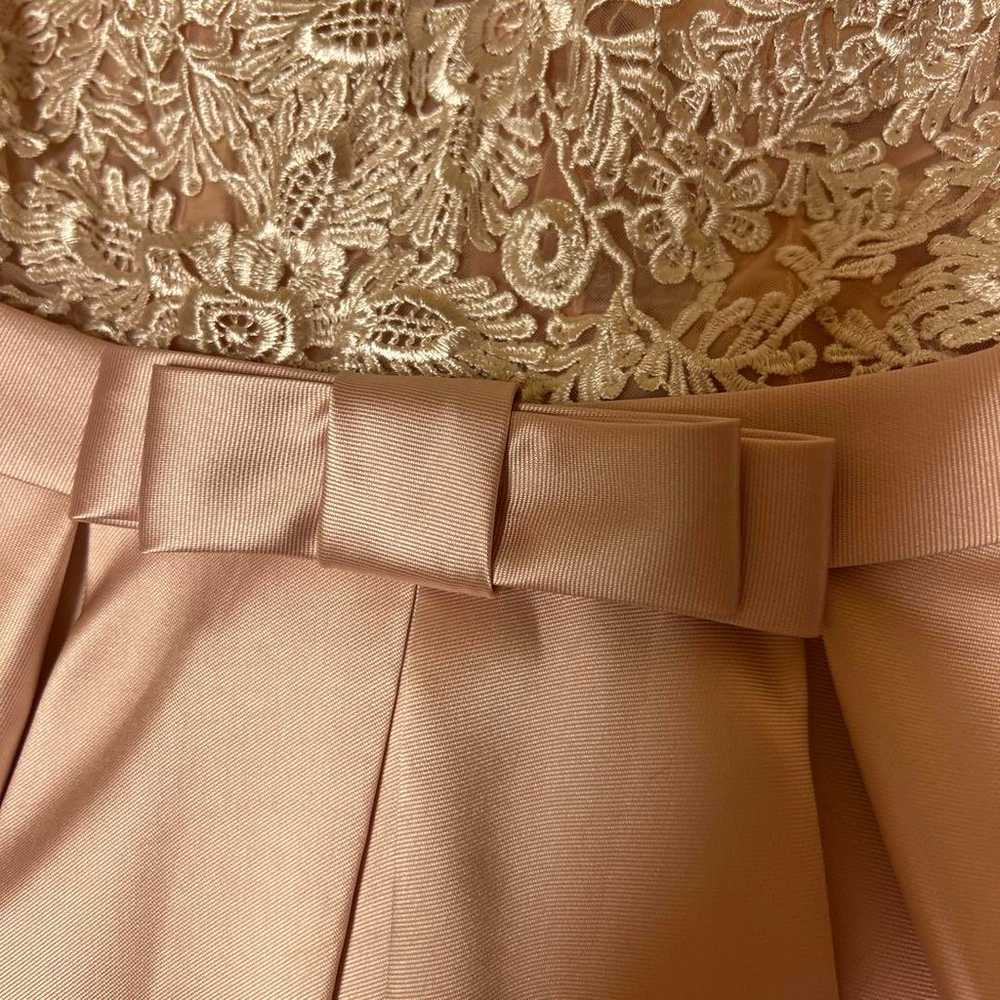 Pink Satin Lace Party Dress - image 3