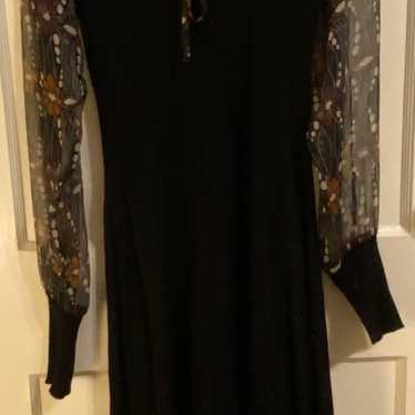 Long black and brown antique dress