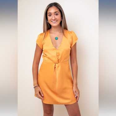 LOST + WANDER Apricot Sunset Mini Dress