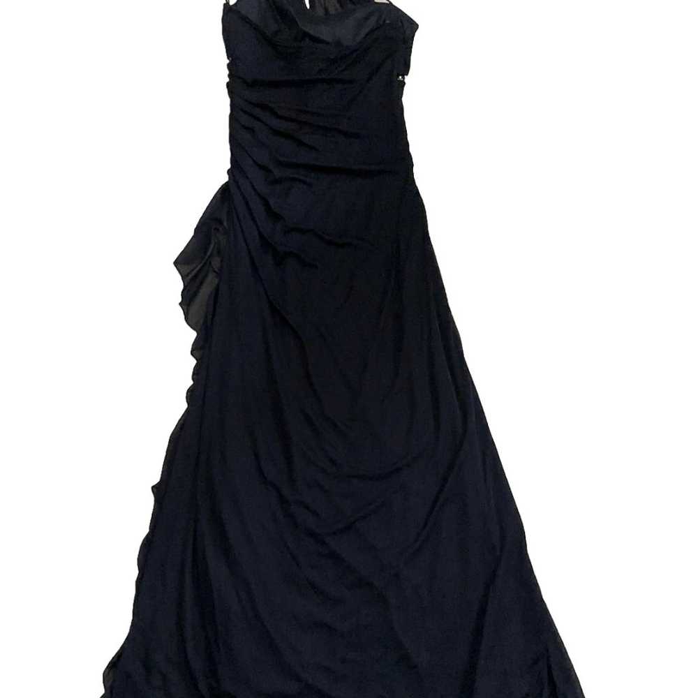 Cache Formal Gown Black Halter Dress Sz 12 Sheer … - image 7