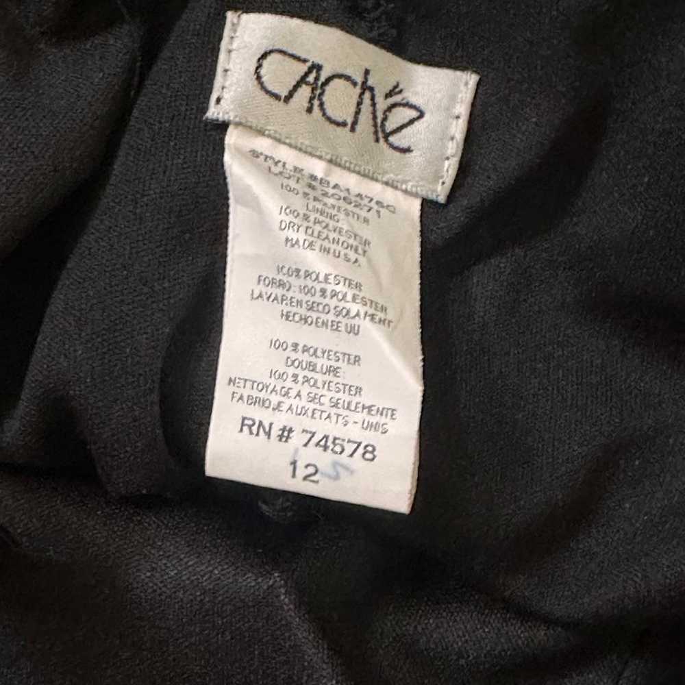 Cache Formal Gown Black Halter Dress Sz 12 Sheer … - image 8