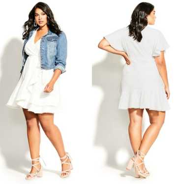 New City Chic Plus Size Ivory Sweet Love Lace Dres