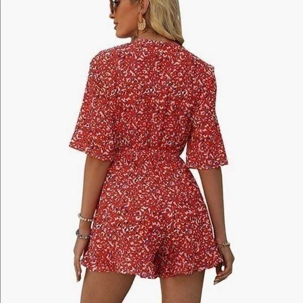 NEW Tie Front Floral Romper - image 4