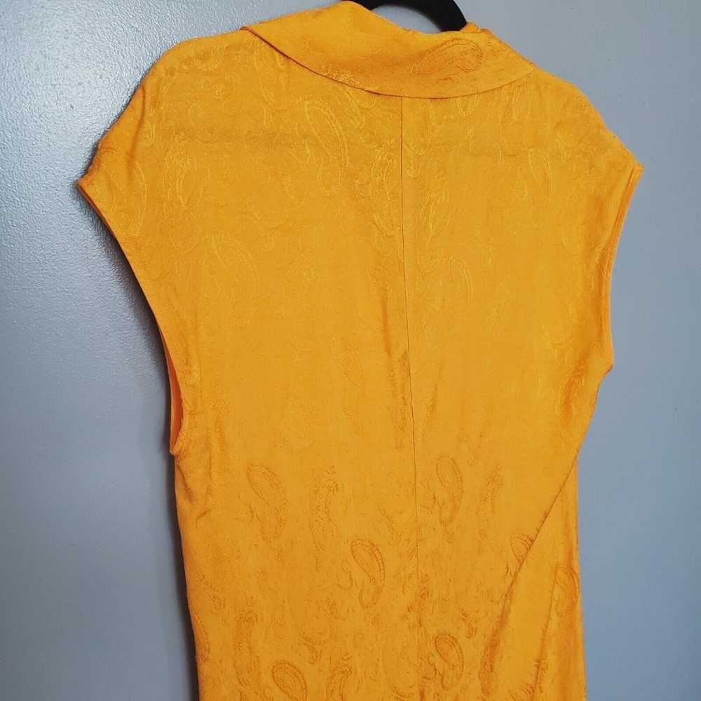 Zara Jumpsuit Womens Size Large Orange Yellow Jac… - image 7