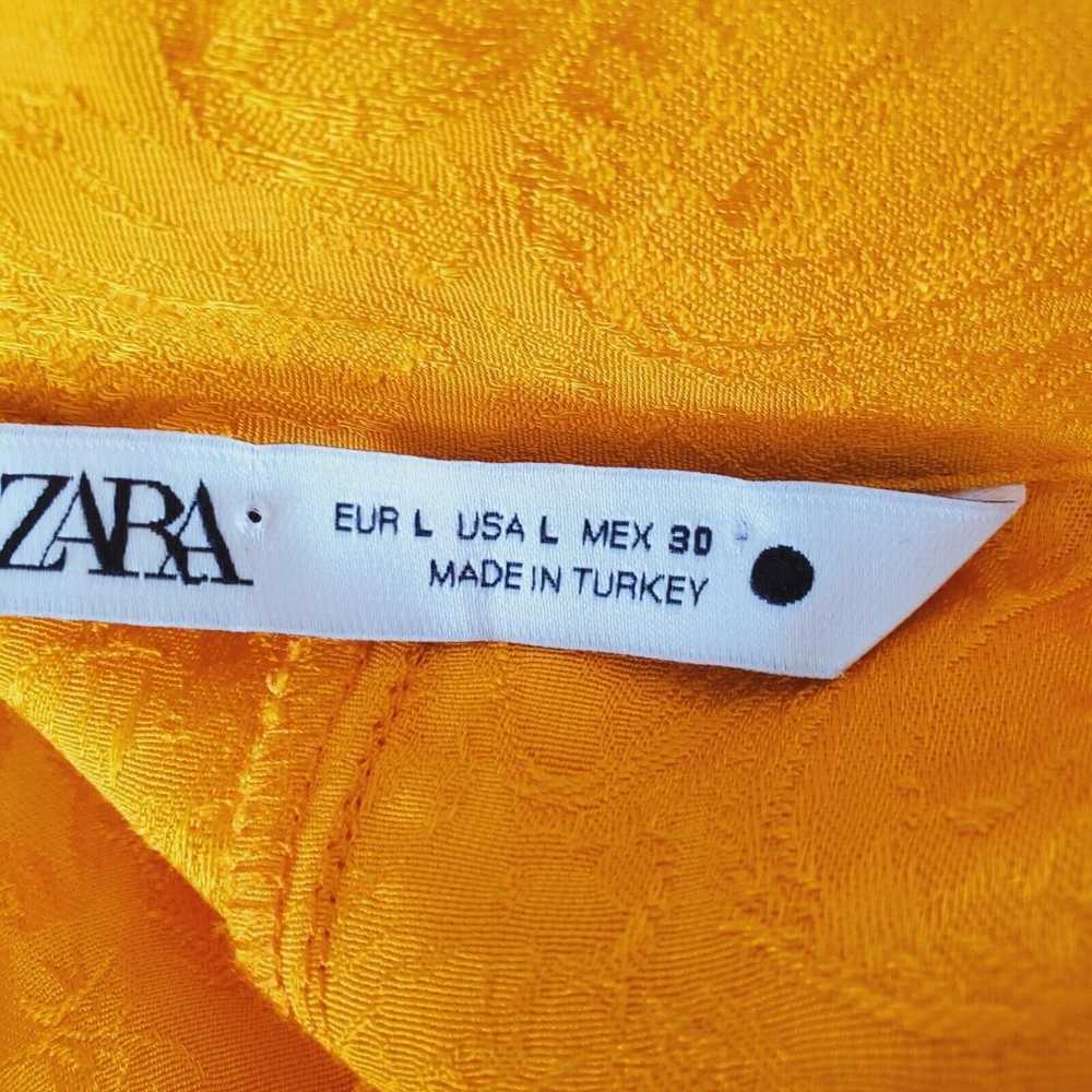 Zara Jumpsuit Womens Size Large Orange Yellow Jac… - image 9