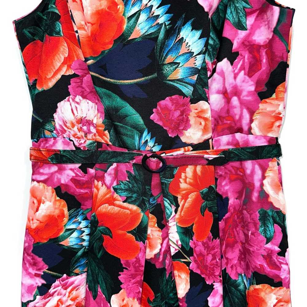 Eliza J Floral Belted Sleeveless Fit & Flare Plea… - image 4