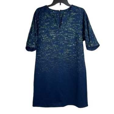 Worth New York Blue Wool Shift Dress Size 12 - image 1