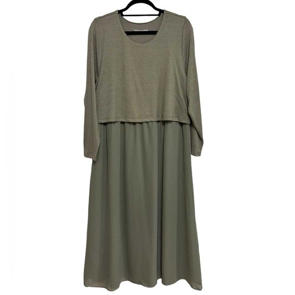 Soft Surroundings Cassie Dress in Olive - Size XL… - image 2