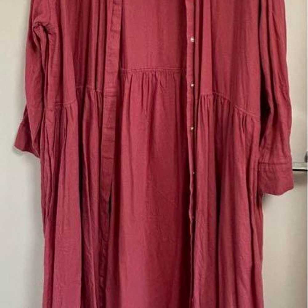 soulberry Pink Shirt Dress Long Sleeve - image 1