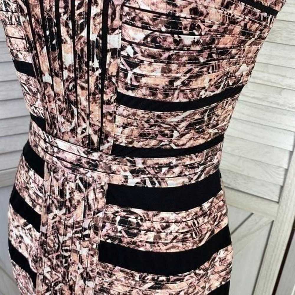 BCBGMaxAzria Brenda Patterned Bandage Dress Black… - image 6