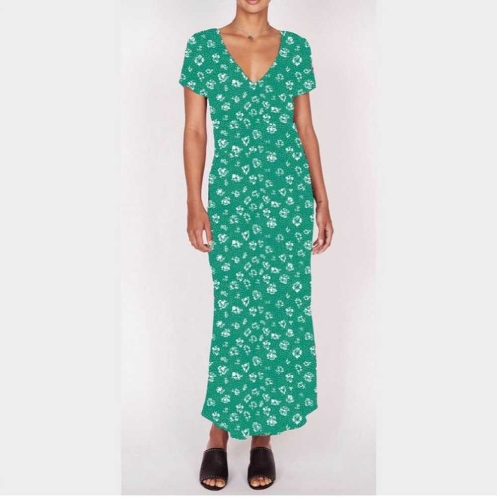 Obey bohemian, Emerald Jade Midi Floral Dress - image 1