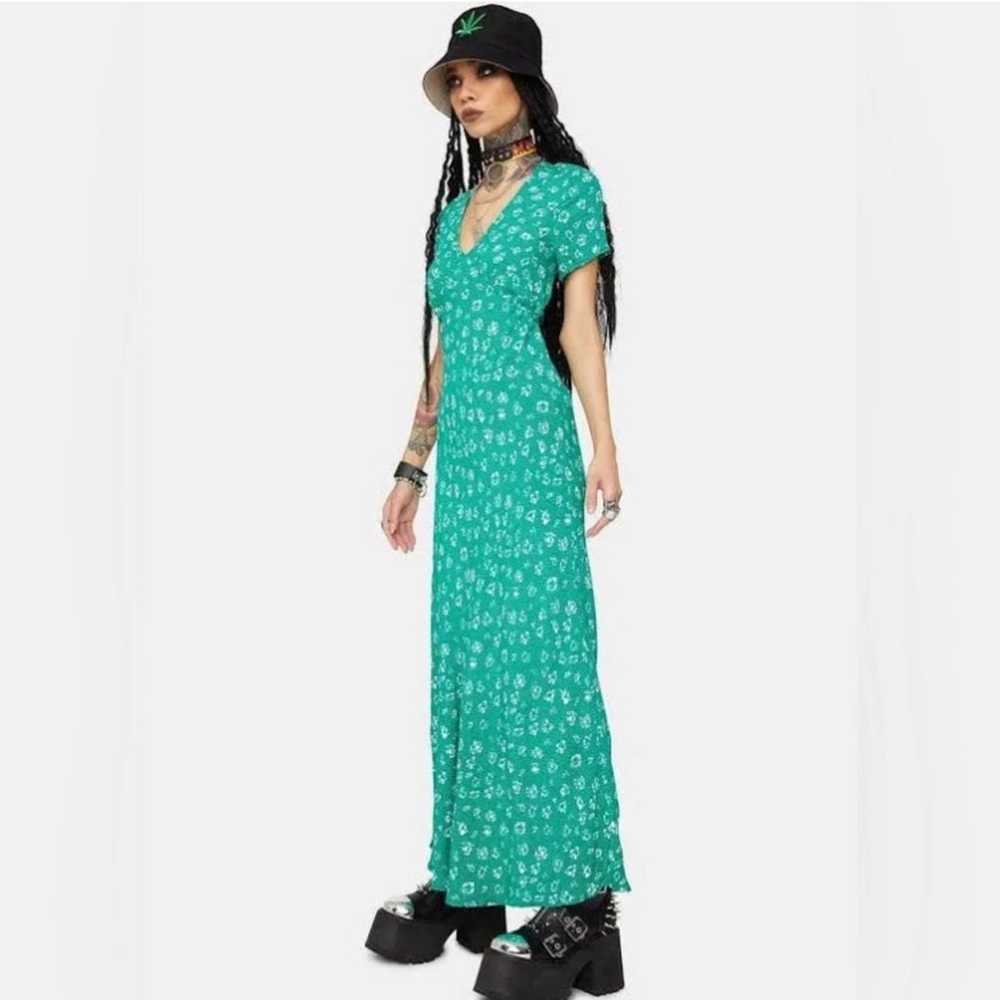 Obey bohemian, Emerald Jade Midi Floral Dress - image 4