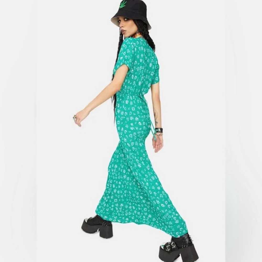 Obey bohemian, Emerald Jade Midi Floral Dress - image 5