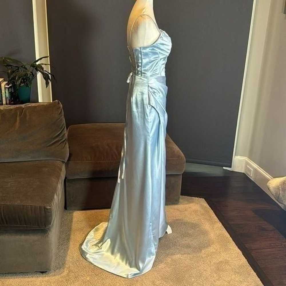 Women’s Light Blue FullLength Prom Party Dress Cr… - image 3