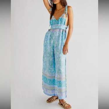 Free People Leona Mix Floral Pattern Jumpsuit Smal