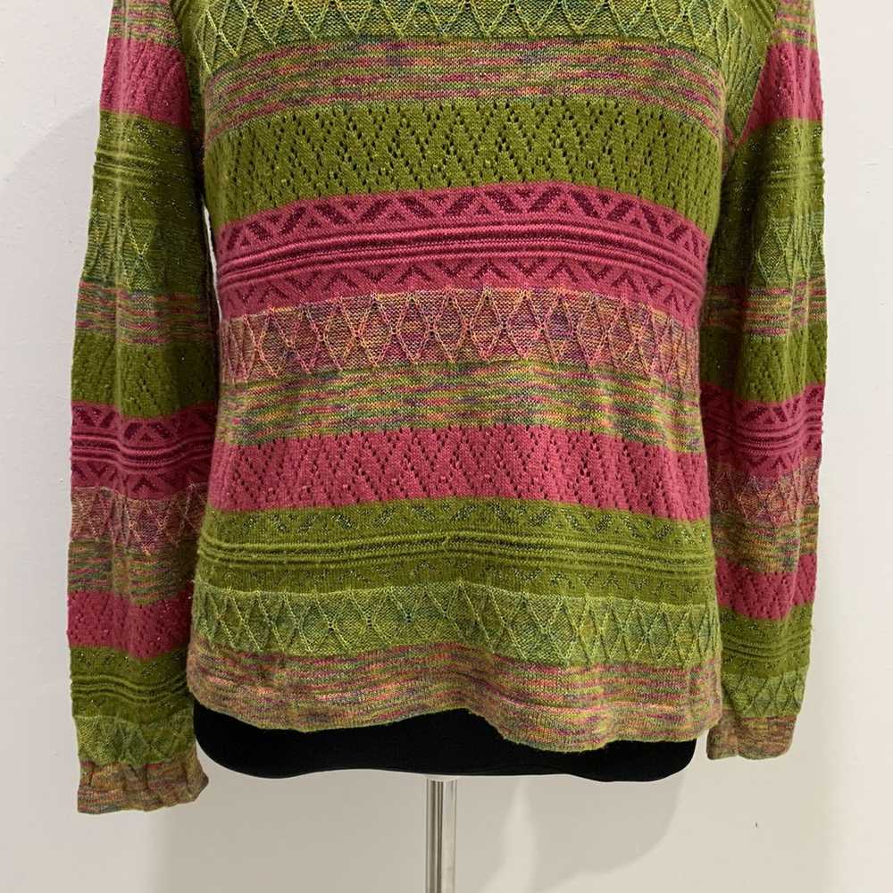 Aran Isles Knitwear × Coloured Cable Knit Sweater… - image 4