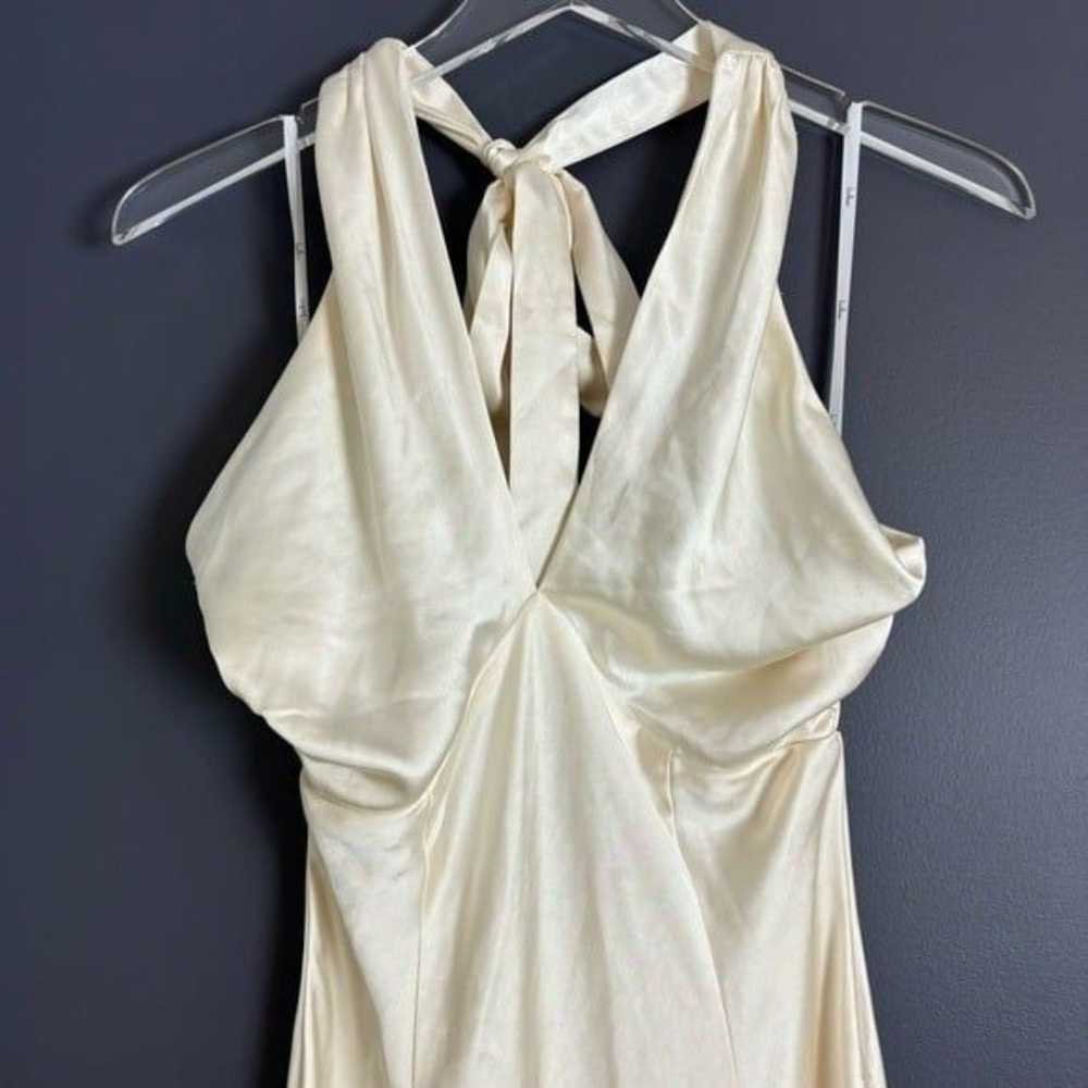 Lulus Start of Forever Ivory Satin Halter Mermaid… - image 11