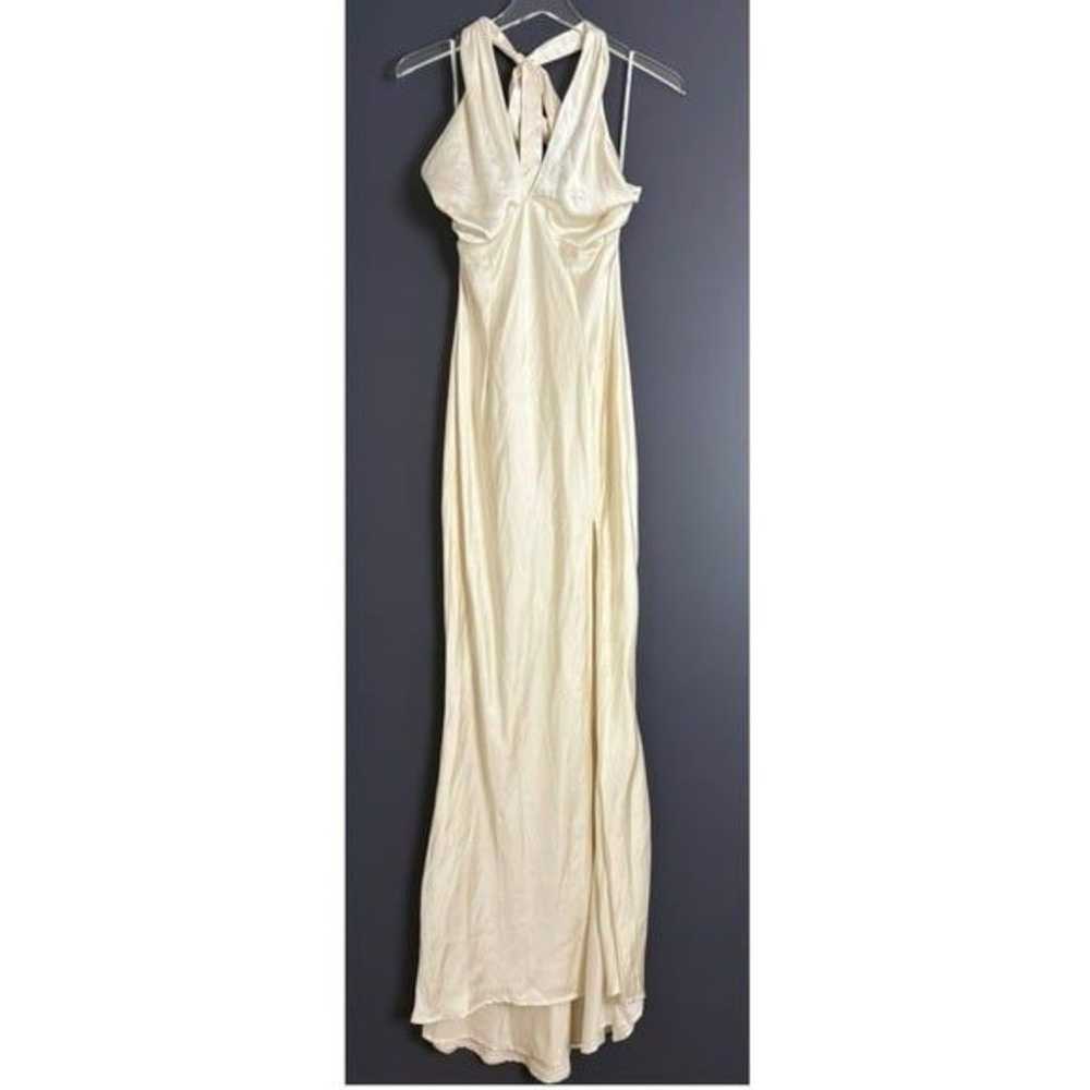 Lulus Start of Forever Ivory Satin Halter Mermaid… - image 3