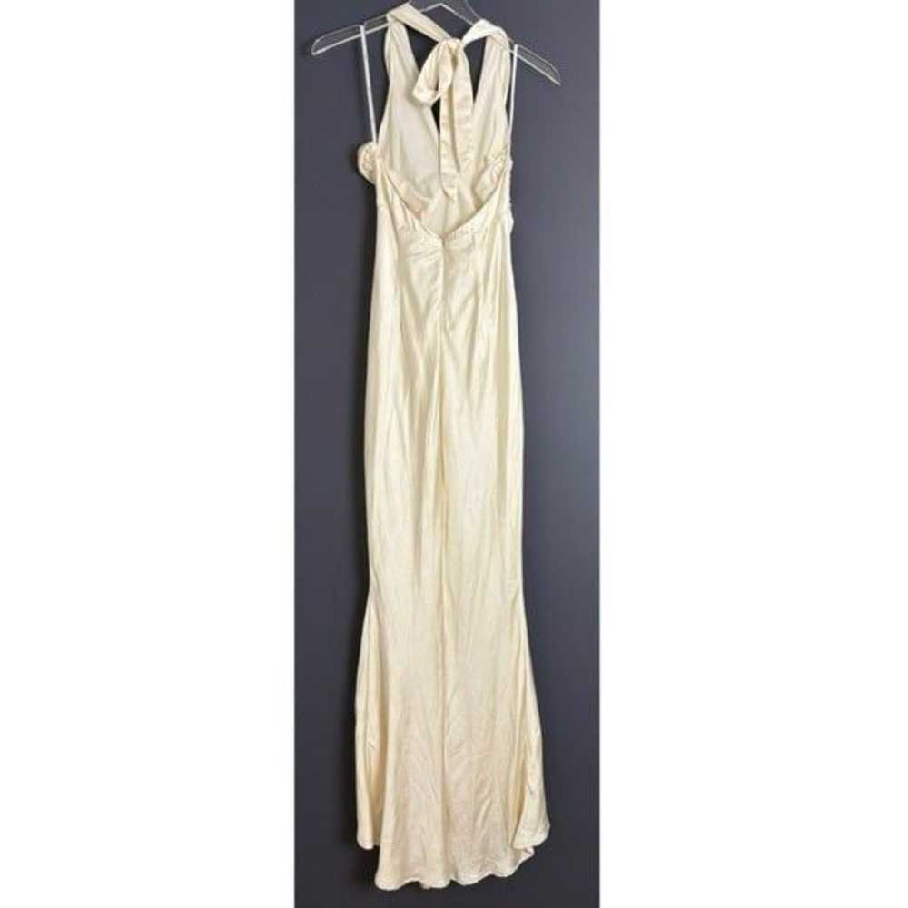 Lulus Start of Forever Ivory Satin Halter Mermaid… - image 5