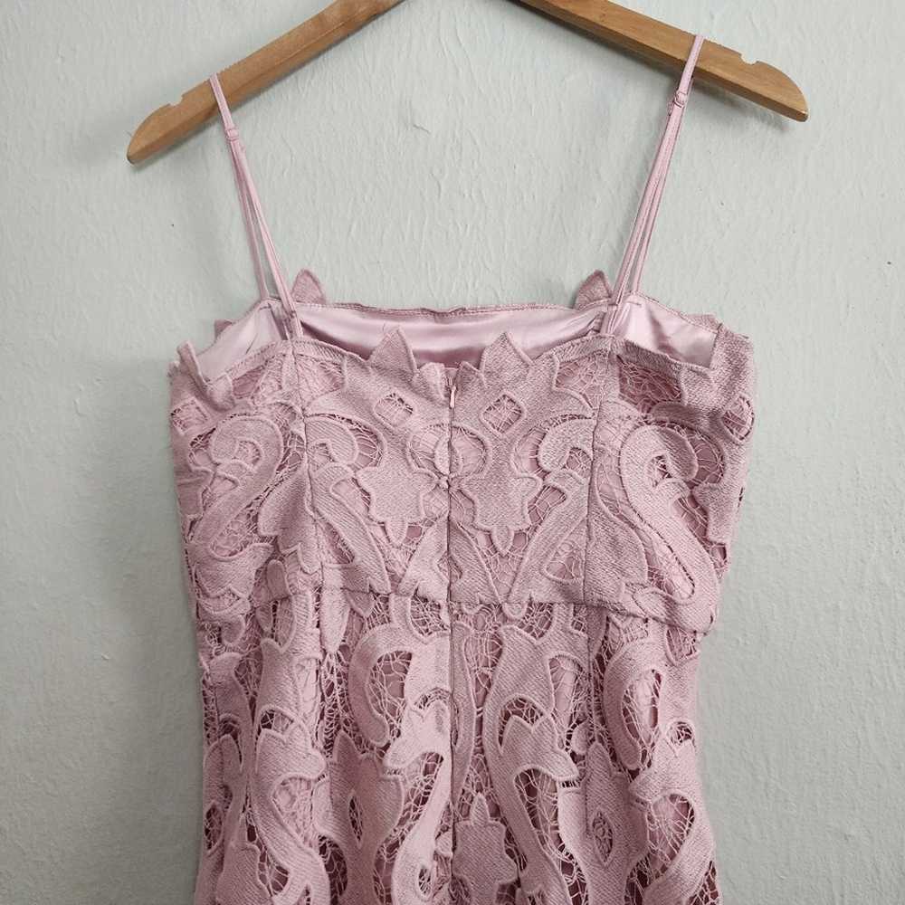 Bardot Lina Pink Rose Floral Lace Sheath Dress - image 11