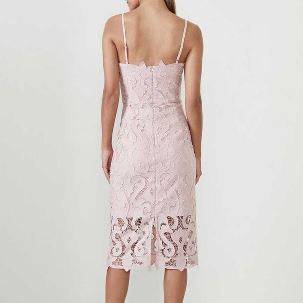 Bardot Lina Pink Rose Floral Lace Sheath Dress - image 2