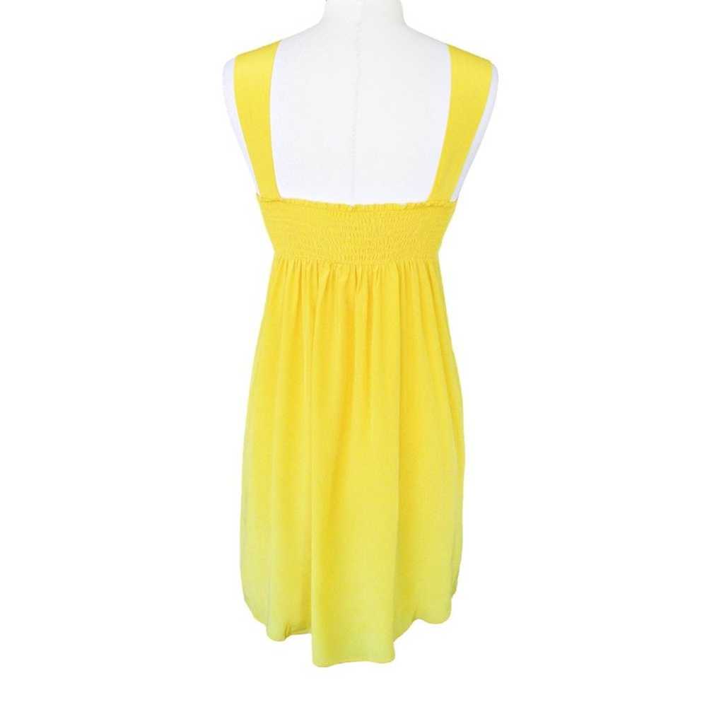 BLACK HALO Yellow Silk Babydoll Mini Dress Size s… - image 2