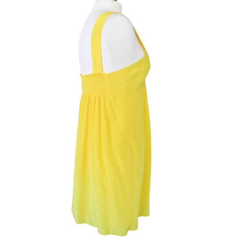 BLACK HALO Yellow Silk Babydoll Mini Dress Size s… - image 4