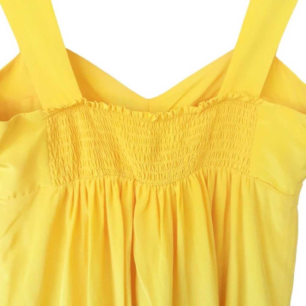 BLACK HALO Yellow Silk Babydoll Mini Dress Size s… - image 8