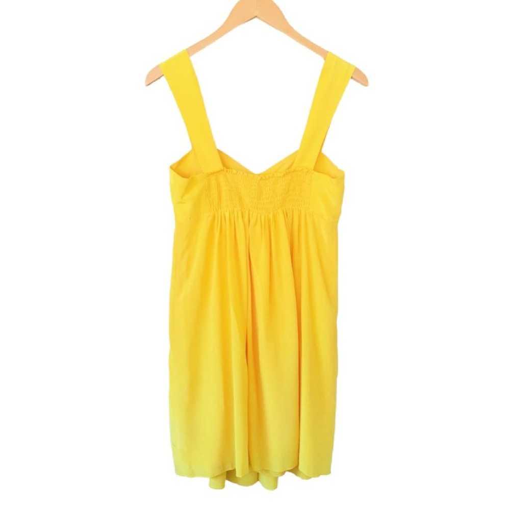 BLACK HALO Yellow Silk Babydoll Mini Dress Size s… - image 9