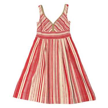 Anthropologie Red Striped Midi Dress